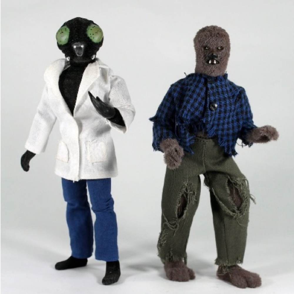 Mego Horror Flocked Fly and Flocked Werewolf Collectible Action Figure